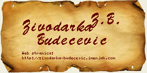 Živodarka Budečević vizit kartica